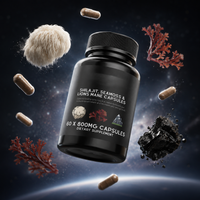 Pure Himalayan Shilajit & Lion's Mane Extract Capsules (60 Veg Capsules) – Brain & Energy Booster