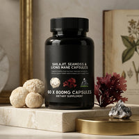 Pure Himalayan Shilajit & Lion's Mane Extract Capsules (60 Veg Capsules) – Brain & Energy Booster