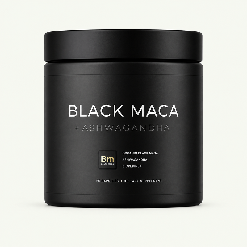 High Potency Black Maca Root Capsules (60 Veg Capsules) – Men’s Vitality & Stamina Booster